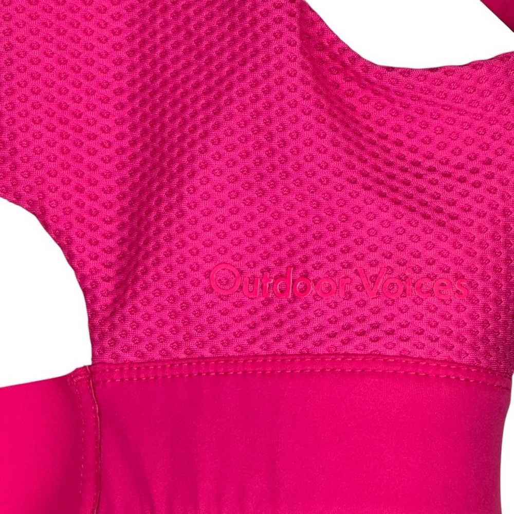 Outdoor Voices Powerhouse Bra Sz S/M D Cup Pink High Support Zip Front - Picture 4 of 9